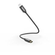 Кабель Hama 00187208 USB Type-C (m)-Lightning (m) 0.2м черный