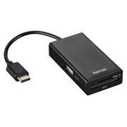 Разветвитель USB-C Hama 1порт. черный (00054144)