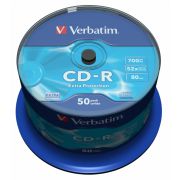Диск CD-R Verbatim 700Mb 52x Cake Box (50шт) (43351)