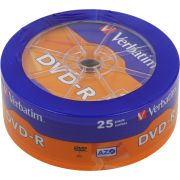 Диск DVD-R Verbatim 4.7Gb 16x wagon wheel (25шт) (43730)