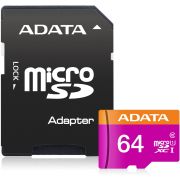 Флеш карта microSDXC 64GB A-Data AUSDX64GUICL10-RA1
