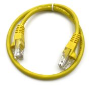 Патч-корд Buro UTP 4 пары cat.5E CCA molded 0.25м желтый RJ-45 (m)-RJ-45 (m)