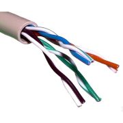 Кабель сетевой UTP 4 пары cat.6 solid 0.55мм CCA molded 305м серый