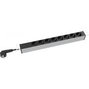 Блок распределения питания RakTek RTS1608S01 гор.размещ. 8xSchuko базовые 16A Schuko 2м