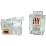 Коннектор Lanmaster (TWT-PL11-4P4C/100) UTP кат.3 RJ11 прозрачный (упак.:100шт)