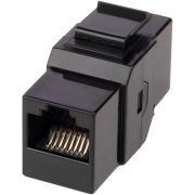 Адаптер Hyperline WR-CA-KJ-8P8C-C5E проходн. KeystoneRJ45 кат.5E бронз. черн.