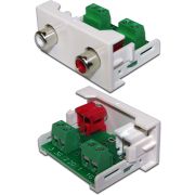 Модуль Lanmaster LAN-WA-LP-2RCA-WH Mosaic бел.