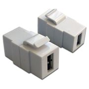 Адаптер проходной Lanmaster LAN-OK-USB20-AA/V-WH (упак.:1шт) 1м белый