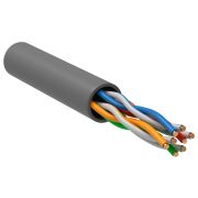 Кабель информационный ITK LC1-C5E04-121 кат.5E UTP 4 пары 24AWG LSZH внутренний 305м серый