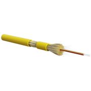 Кабель распределительный Hyperline FO-DT-IN-9S-4-LSZH-YL 4x 9/125 OS1/OS2 внешний LSZH 1м желтый