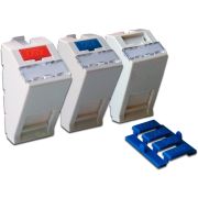 Вставка Lanmaster LAN-SIP-22A-WH со шторкой 22.5x45 1xKeystone22.5x45 белый