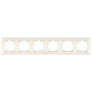 Рамка Panasonic Arkedia Slim WNTF08062BG-RU 6x горизонтальный монтаж пластик бежевый