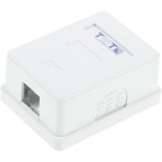 Коробка Lanmaster TWT-SA1-WH настенная 62x67x30мм крышка Keystone ПВХ белый