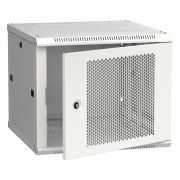 Шкаф коммутационный ITK Linea W (LWR3-09U66-PF) настенный 9U 600x600мм пер.дв.перфор. 2 бок.пан. направл.под закл.гайки 90кг серый 500мм 200град. 500мм IP20 IK10 сталь