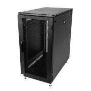 Шкаф серверный ЦМО (ШТК-М-27.6.10-44АА-9005) напольный 27U 600x1000мм пер.дв.перфор. задн.дв.перфор. 2 бок.пан. направл.под закл.гайки 600кг черный 855мм 82.53кг 180град. 1360мм IP20 сталь