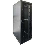 Шкаф серверный ЦМО (ШТК-М-42.6.10-44АА-9005) напольный 42U 600x1000мм пер.дв.перфор. задн.дв.перфор. 2 бок.пан. 550кг черный 855мм 121кг 180град. 2030мм сталь
