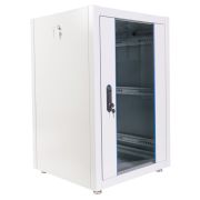 Шкаф коммутационный ЦМО (ШТК-Э-18.6.8-13АА) напольный 18U 600x800мм пер.дв.стекл металл 2 бок.пан. направл.под закл.гайки 540кг серый 715мм 50кг 180град. 920мм IP20 сталь