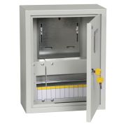 Щит распределительный IEK MKM25-N-12-31-ZO TITAN ЩУРн-1/12зо-1 36 УХЛ3 навесной 310мм 165мм 395мм 12мод. металл IP31 серый антивандальный с возможностью установки счетчика (упак.:1шт)
