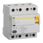 Выключатель дифф.тока УЗО IEK MDV10-4-040-030 ВД1-63