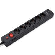 Удлинитель с сетевым фильтром 6х1.8м с заземл. 10А IP20 BU-SP1.8_USB_2A-W 2.2кВт CCA бел. BURO 992309