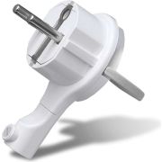 Вилка-невидимка электрическая 16А 250В с заземл. бел. UNIVersal 5566874